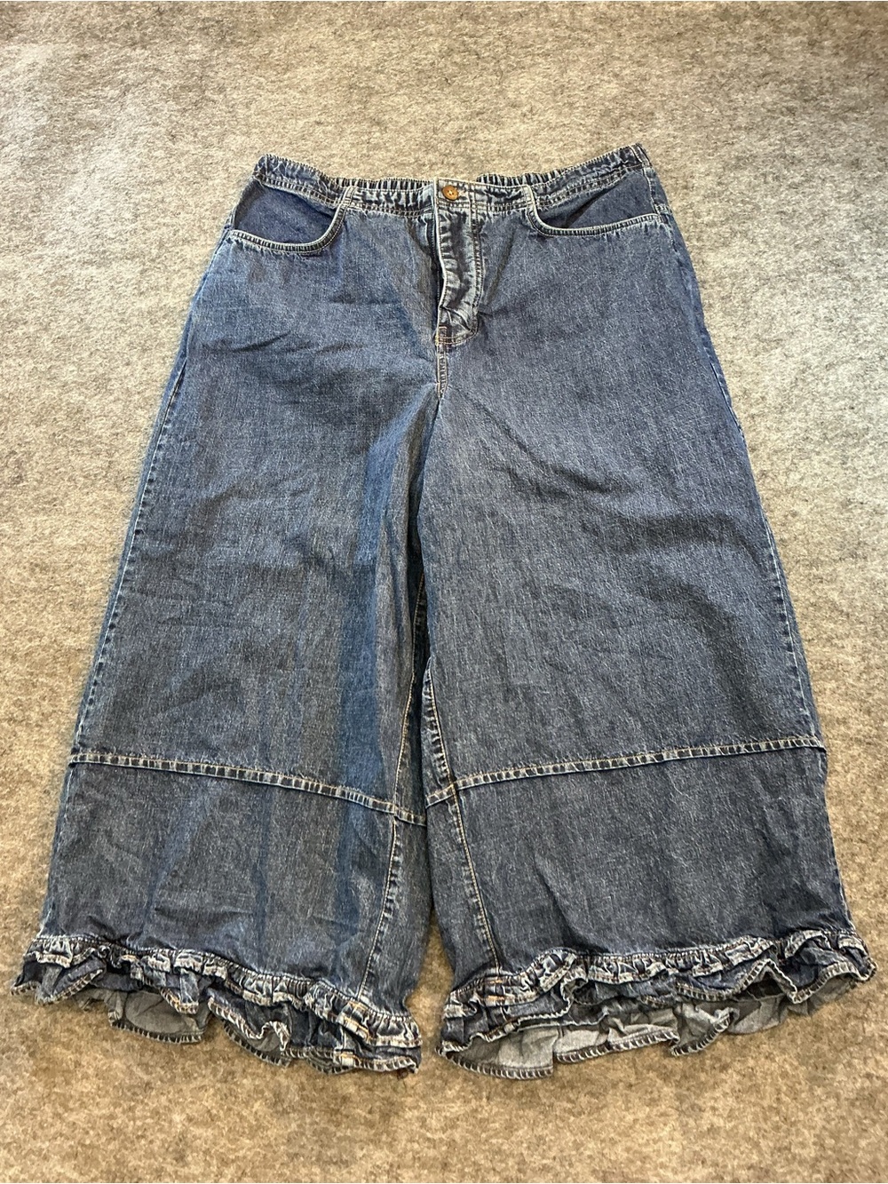 We The Free Love Me Not Bloomer Free People Denim Jeans - Blue Size L